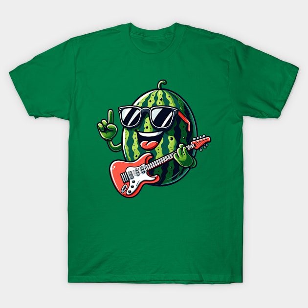 Melon Playing Guitar T-Shirt by Graceful Designs